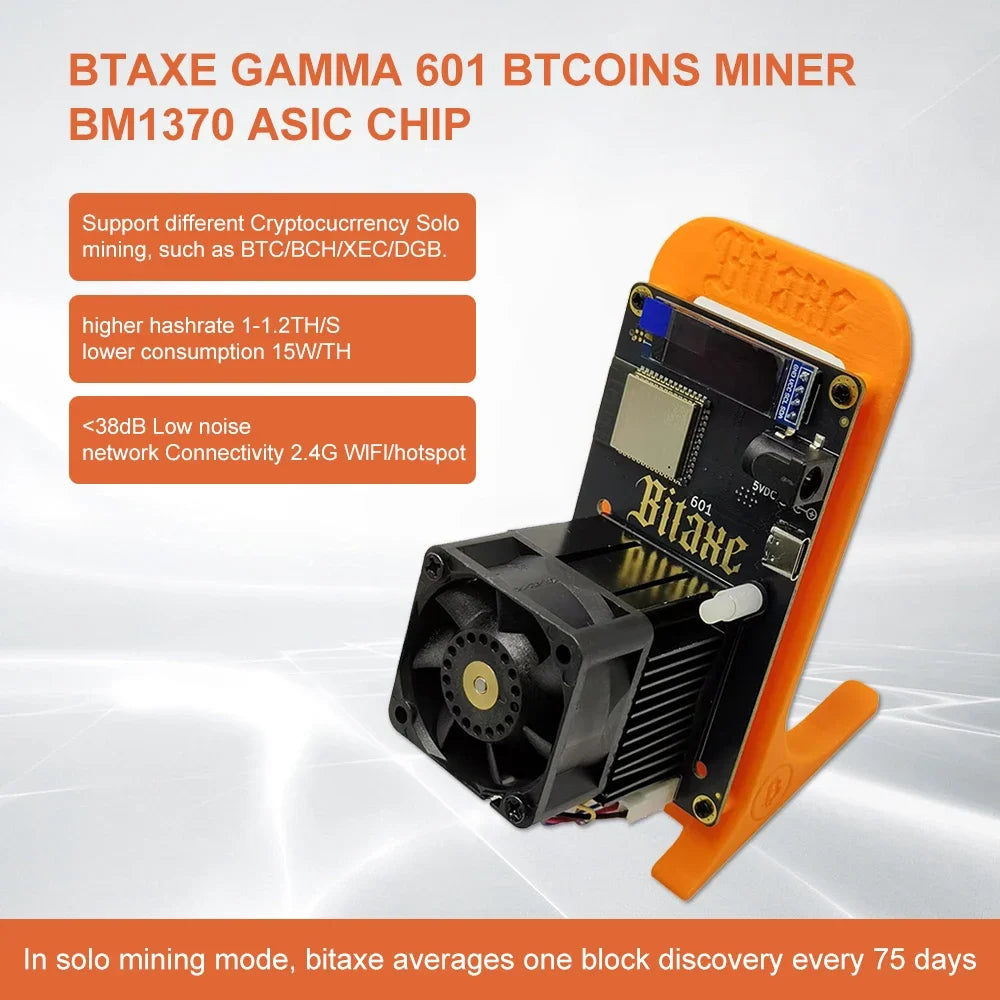 New 2025 Bitcoin Miners Bitaxe 601 Gamma 1.2TH/s Low Noise ASIC Miner Home Mining BTC Miners Cryptos Miner Mining Device
