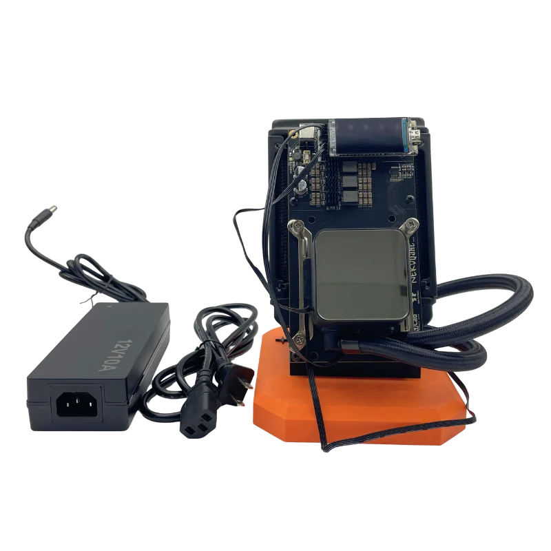 New Bitaxe NerdQaxe++4.8TH/s Water Cooling Asic Bitcoins Miner BM1370 Chip Solo BTC 2.4G WiFi Open-Source BTC 80W Mining Machine