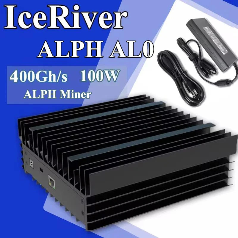 IceRiver ALPH AL0 400GH 100W Miner Alephium Mining Crypto Asic Miner Blake 3 Algorithm With Power Supply Free Shipping in Stock