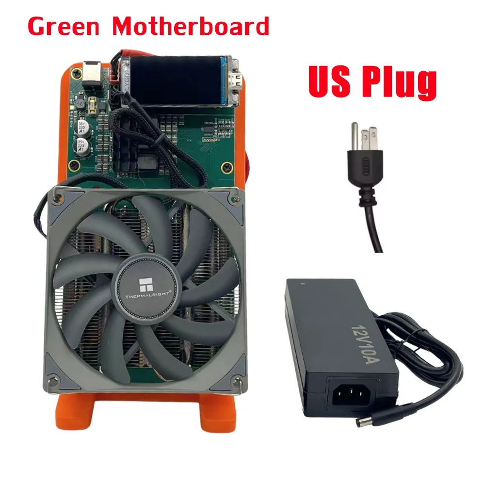 2 Fans Bitaxe NerdQaxe++ Hydro 4.8T Liquid-Cooled Bitcoin Miner with 4*BM1370 ASIC Chips 2.4G WiFi Crypto Machine for Mining