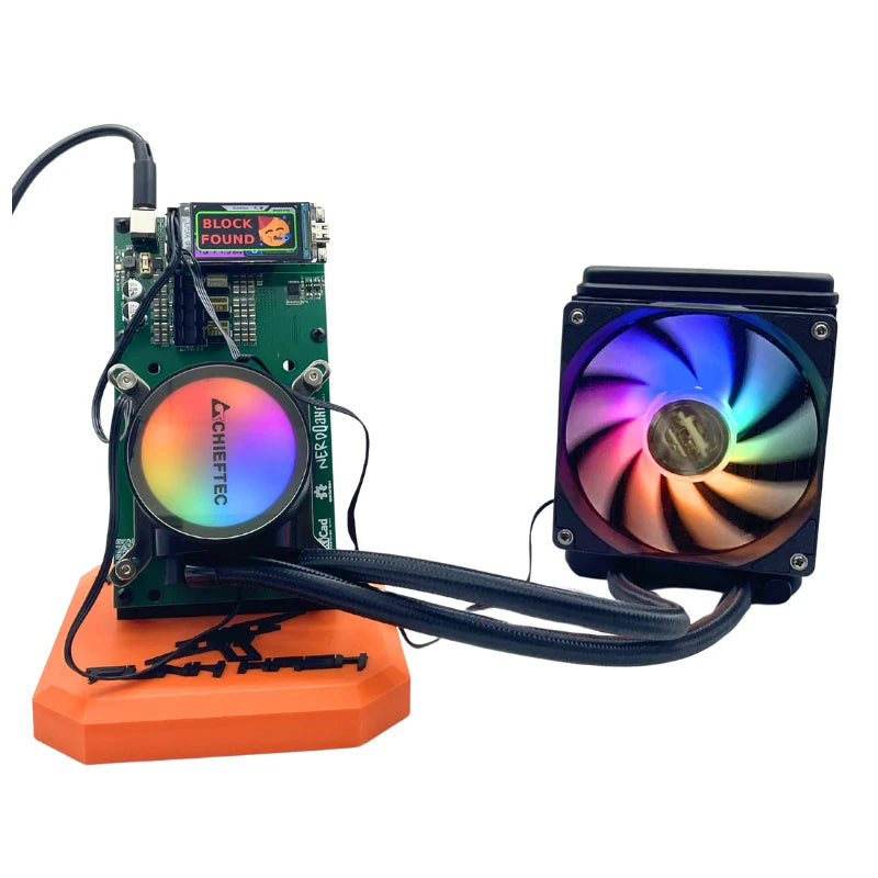 Bitaxe NerdQaxe++ Hydro Cooling ASIC Miner – 4.8TH/s NerdQAxe+ + Water Cooling With All kinds of Plug NerdQAxe