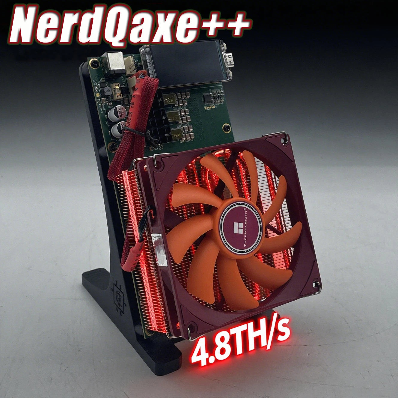 H igh Quality Bitcoin Miner With PSU and Thickened Fan NerdQaxe BTC BCH BSV DGB Solo Miner BTC 4.8Th NerdQaxe++ Bitaxe