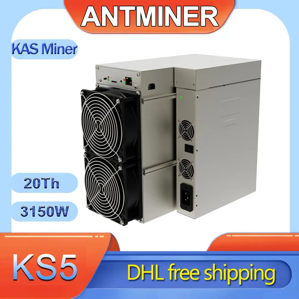 in Stock New Bitmain Antminer KS5 20T/KS5 Pro 21T Kaspa Miner KAS Coin Asic Miner DHL/Fedex/UPS Free shipping