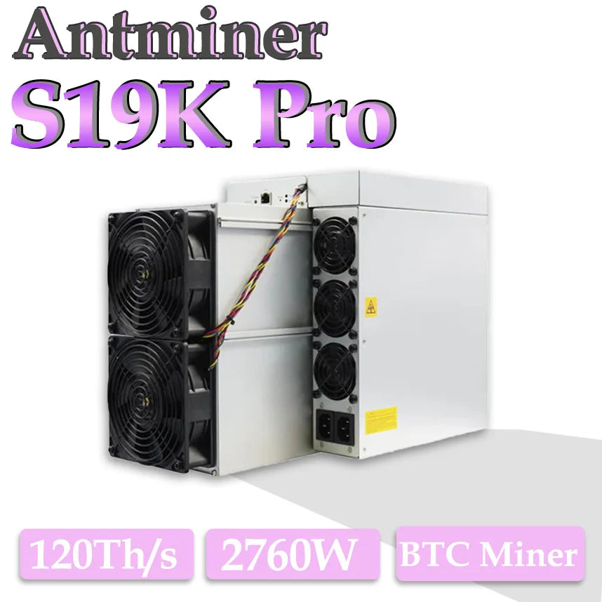 Antminer S19K Pro 120T 2760W Asic Miner S19kpro 115T 110T BTC Cryptocurrency Mining New Machin In Stock, Free Shipping