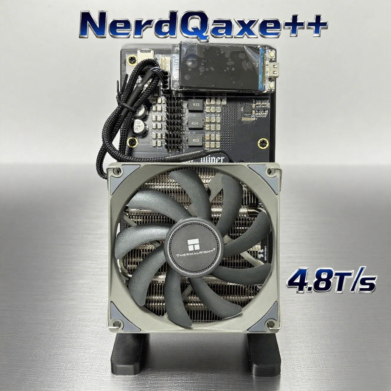 in Stock Original Bitaxe Nerdminer Bitcoins Miner NerdQaxe++ 4.8TH/s Solo BTC 2.4G WiFi Open-Source Mining Machine