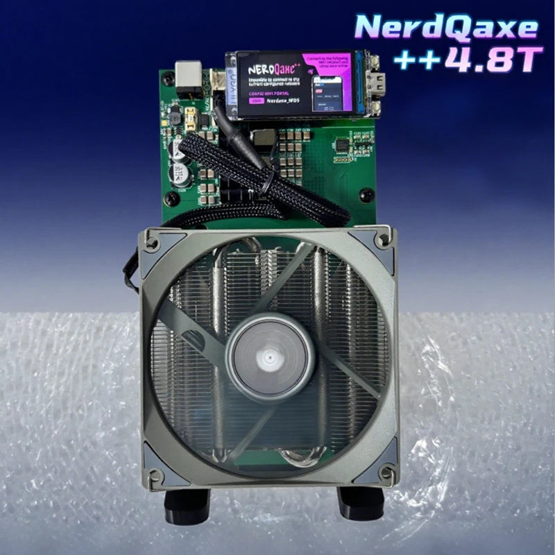 Bitaxe NerdQaxe++ 4.8TH/s Bitcoins Miner 4 Pieces BM1370 Asic Chip Solo BTC 68W 2.4G WiFi Open-Source Mining Machine