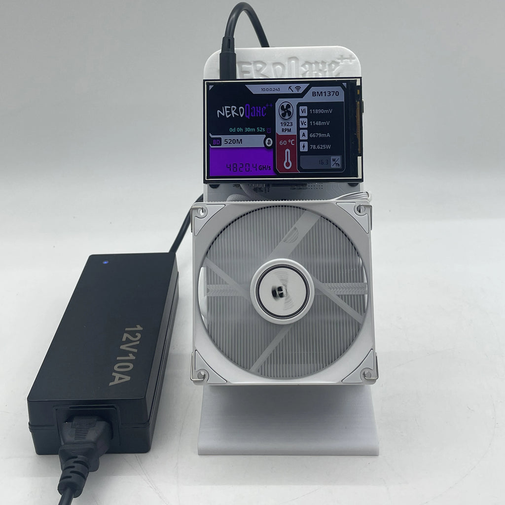 Free Shipping Bitaxe NerdQAxe++ 4.8T with Large screen 75W 2.4g WiFi BM1370 chips Bitcoin Miner Asic Miner