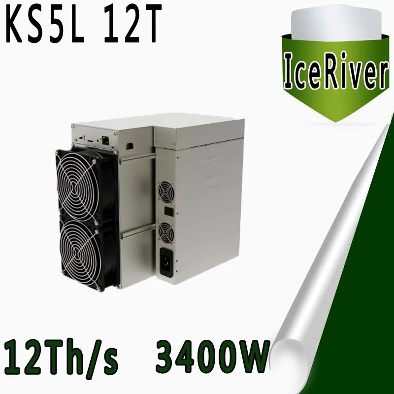 New Released KAS Mining KASPA ICERIVER KAS KS5L KAS Miner Mining KASPA KHeavyHash algorithm with 12t hashrate 3400watts power