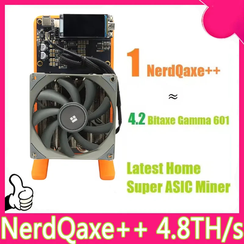 Bitaxe NerdQaxe++ 4.8TH/s Bitcoins Miner 4 Pieces BM1370 Asic Chip Solo BTC 68W 2.4G WiFi Open-Source Mining Machine Home Use