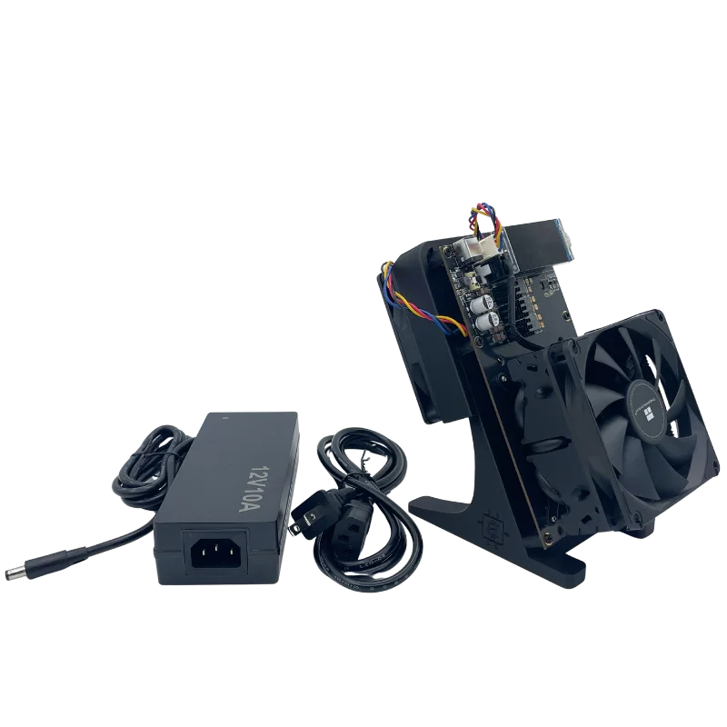 2025 New Bitaxe NerdQaxe++ BTC Solo Miner 4.8T-5TH/S 80W 4XBM1370 ASIC Chip Open Source Bitcoin Crypto Miner Silent Miner