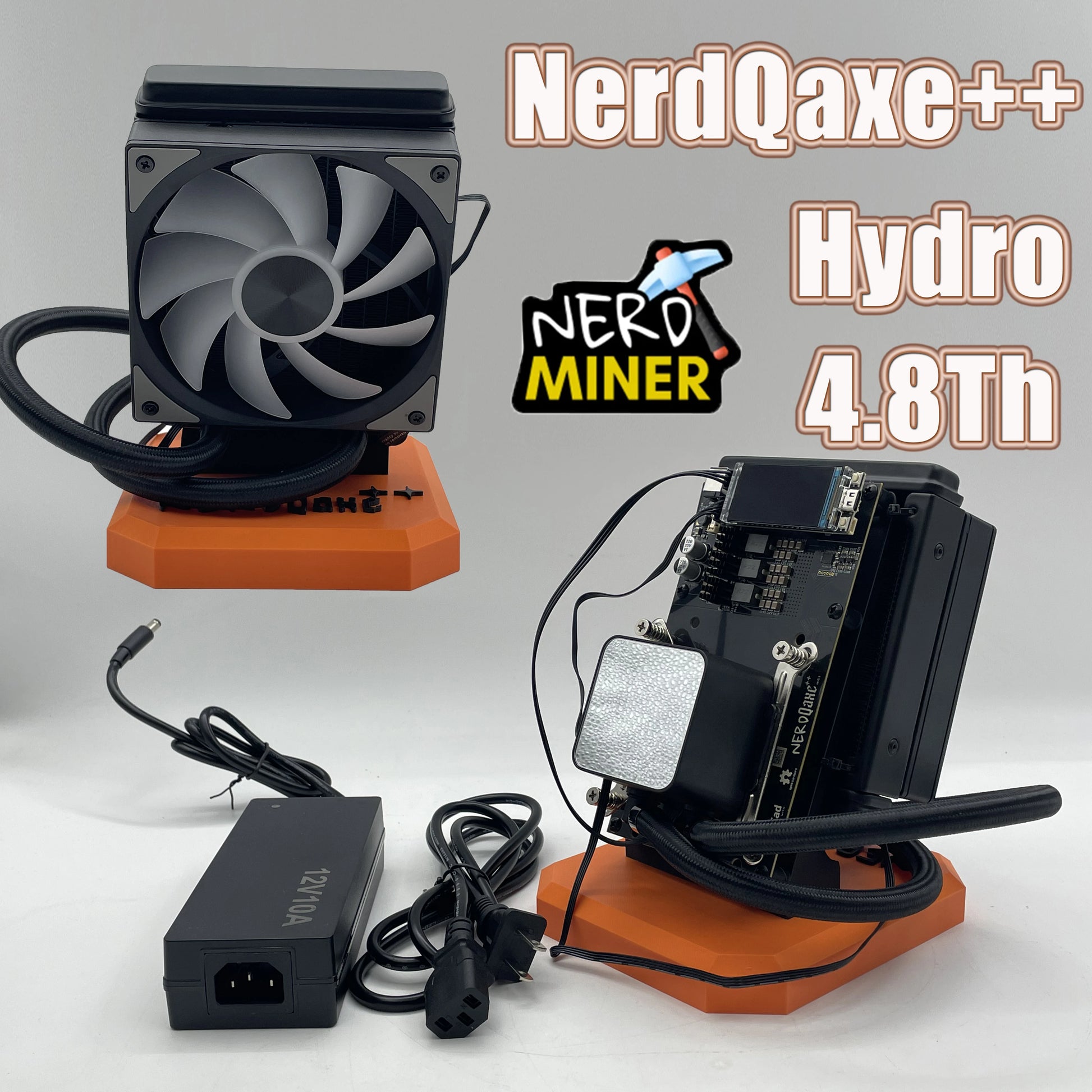 Bitaxe NerdQaxe++ Hydro Cooling ASIC Miner  4.8TH/s NerdQAxe++ Water Cooling With All kinds of Plug NerdQaxe