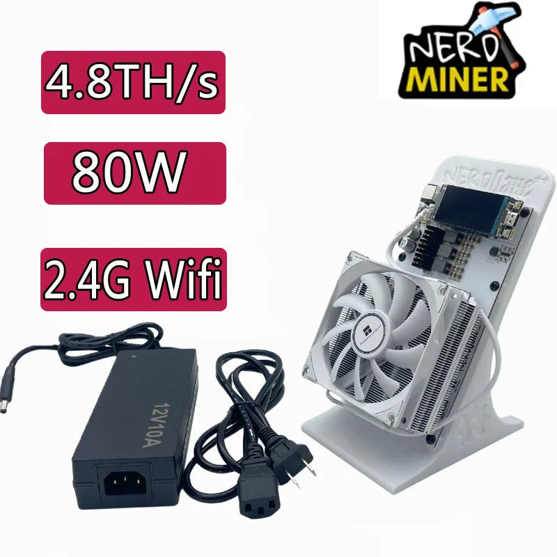 Bitaxe NerdQaxe 4.8TH/s Bitcoins Miner 4 Pieces BM1370 Asic Chip Solo BTC 68W 2.4G WiFi Open-Source Btc Mining Machine