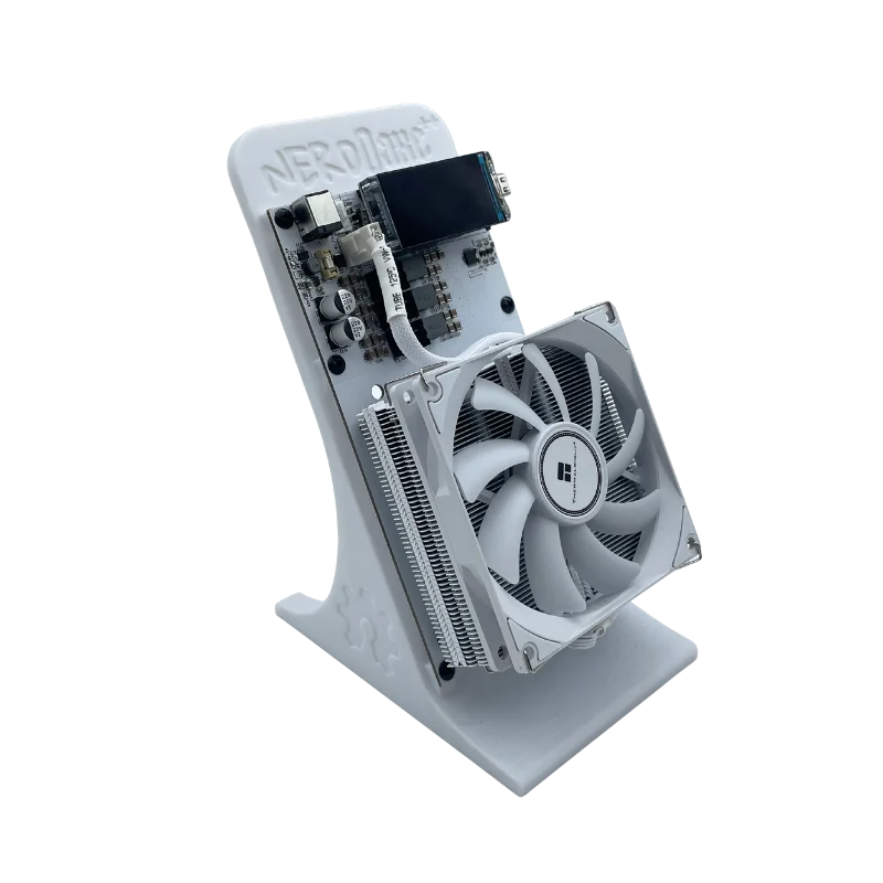 2025 New Bitaxe NerdQaxe++ BTC Solo Miner 4.8T-5TH/S 80W 4XBM1370 ASIC Chip Open Source Bitcoin Crypto Miner Silent Miner