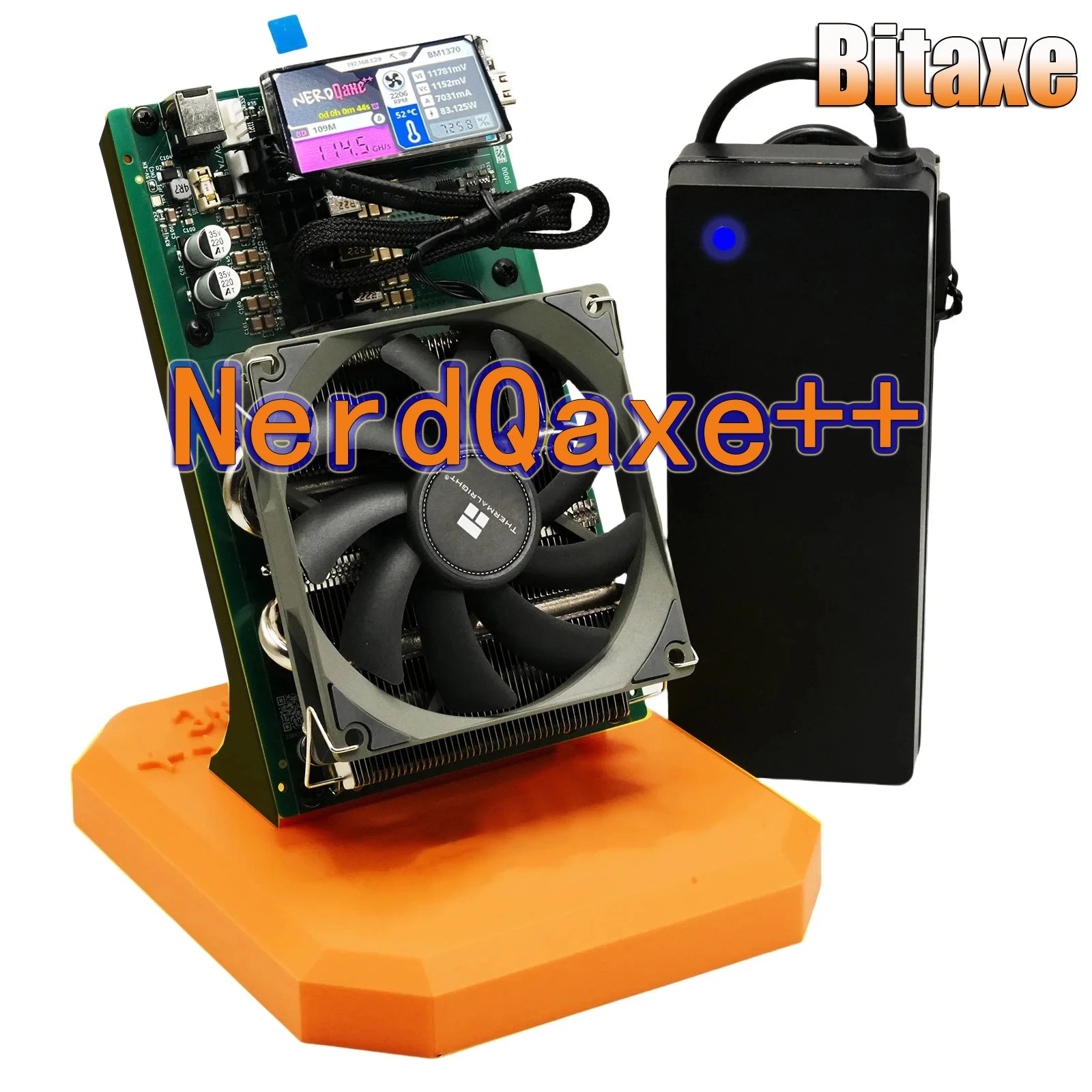 Free Shipping New NerdQaxe++ 4.8TH/s Bitcoin Miners BM1370 Asic Chip Solo BTC 68W 2.4G WiFi BTC Mining Machine