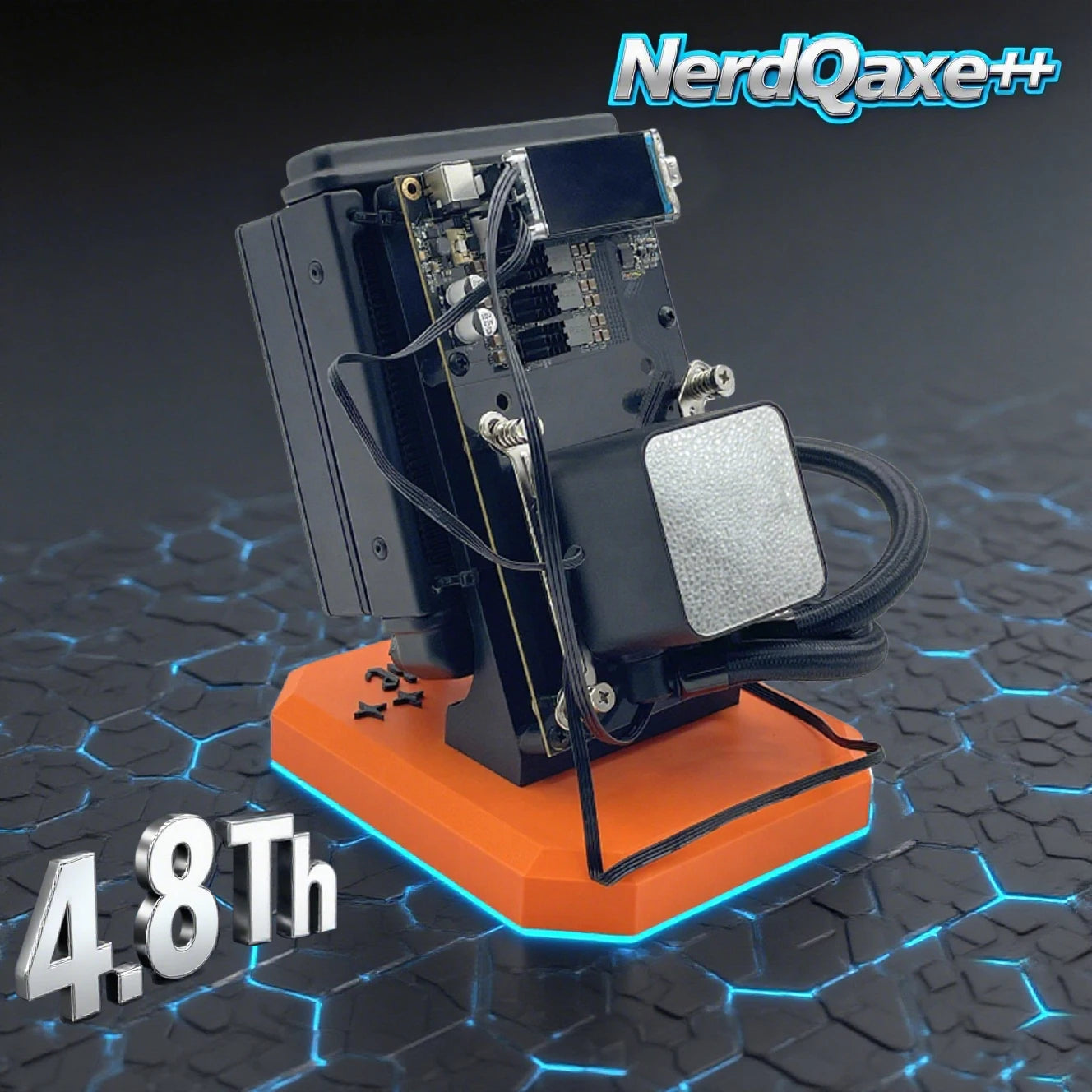 New Bitaxe NerdQaxe++ Hydro 4.8TH/s Liquid-Cooled Bitcoin Miner with 4*BM1370 ASIC Chips 2.4G WiFi Crypto Machine for Mining