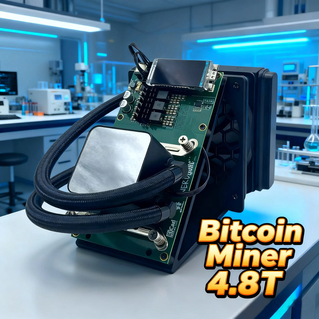 New Bitaxe NerdQaxe++ Hydro 4.8TH/s Liquid-Cooled Bitcoin Miner with 4*BM1370 ASIC Chips 2.4G WiFi Crypto Machine for Mining