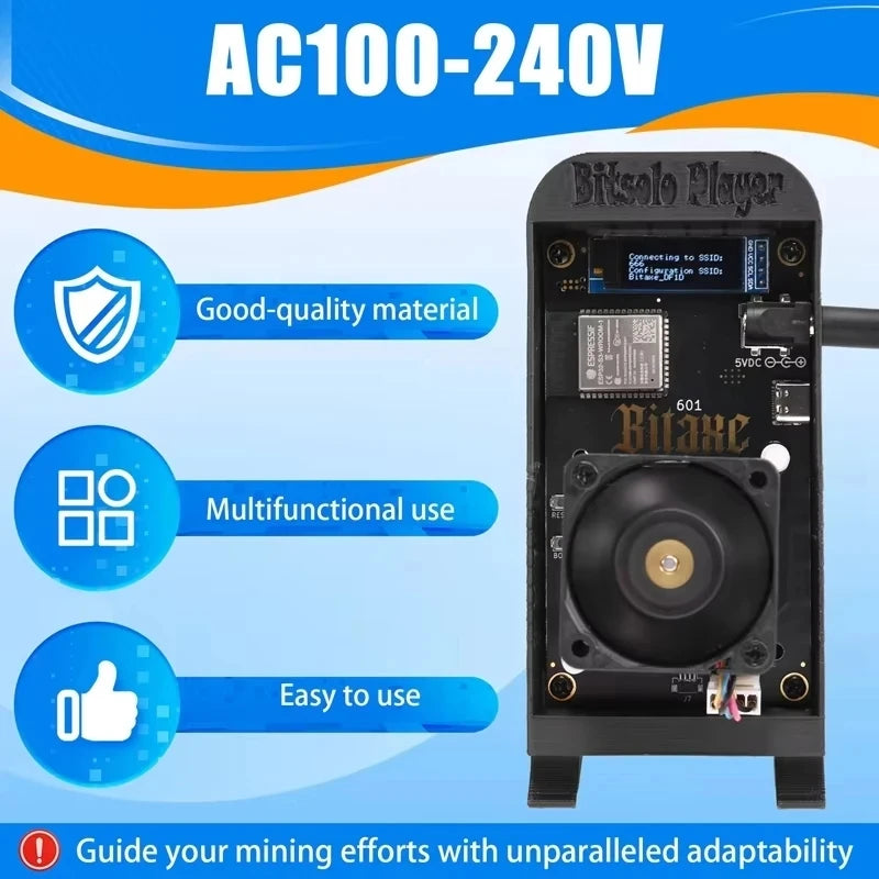 New Bitaxe Gamma 601 BTC Solo Miner 18W 1.2TH/S Crypto Miner BM1370 Asic Chip From Antminer S21 Pro Bitcoin BTC Miner US Plug