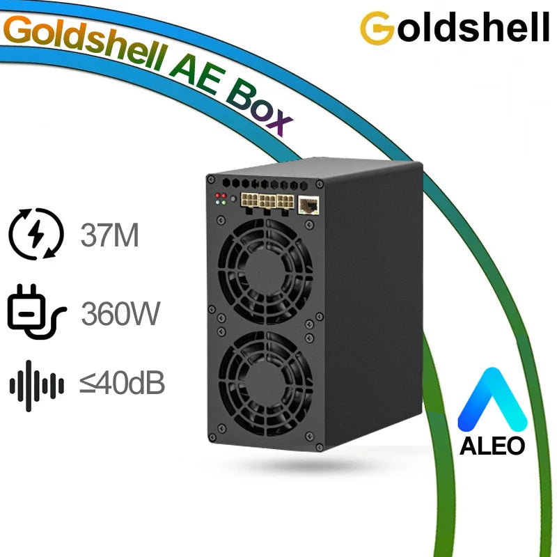 GoldShell AE Box Miner Aleo coin Miner Silent network 37M 360W Home Mining AE-BOX/AE BOX Pro/AE BOX II Box2