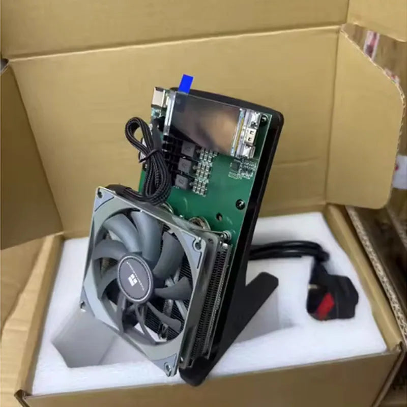 New Arraive NerdQaxe++4.8TH/s Bitcoins Miner 4Pieces BM1370 Asic Chip Solo BTC 80W 2.4G WiFi Open-Source Mining Machine With PSU