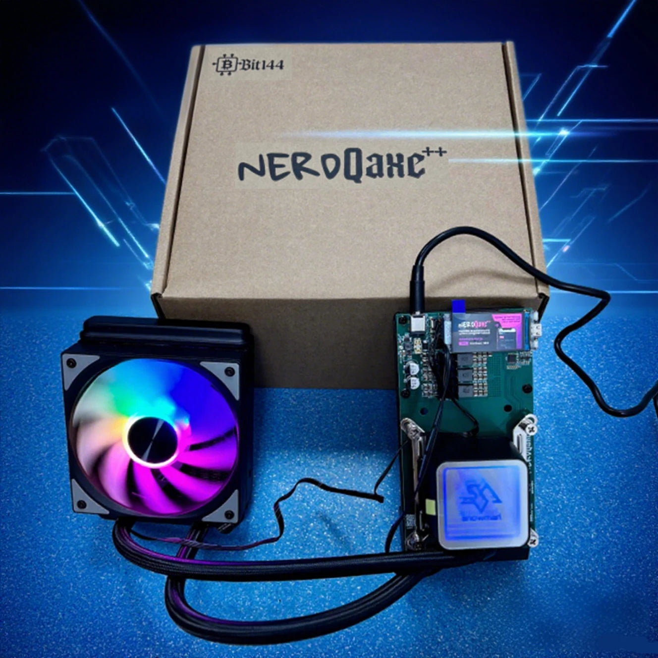NerdQaxe++ 4.8T ASIC Miner – 4.8TH/s Hashrate, Efficient Cooling, Compact Design Ideal for BTC Solo Mining, Plug-and-Play Ready