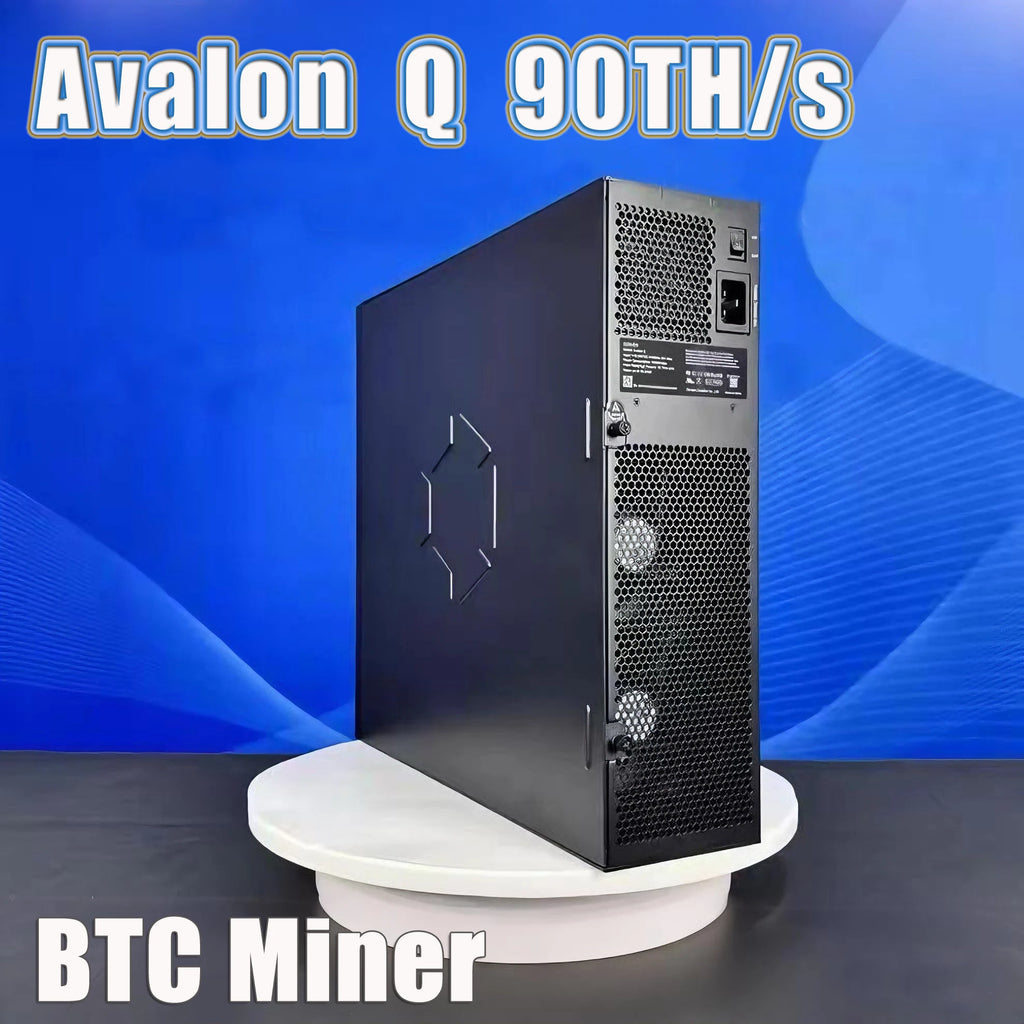 New Home BTC Mining Avalon Q 90TH/s 1674W 18.6J/TH Bitcoin Miner With PSU Low Noise AvalonQ Crypto ASIC BTC Miner 110-220V