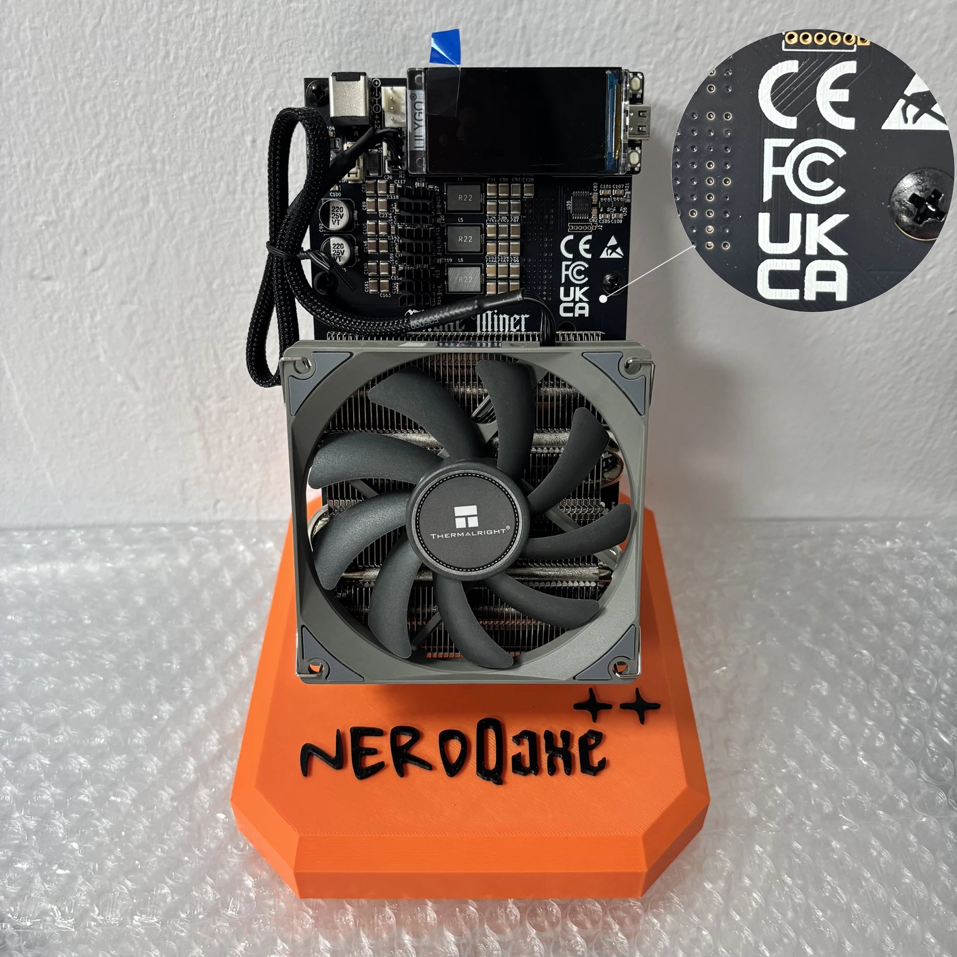 CE/FCC Certification 100% Original NerdQaxe++ 65W 4.8Th/s BM1370 Asic Chip Sha256d BTC BCH DGB Bitcoin Crypto Miner