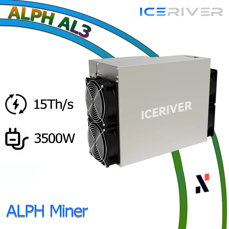 New IceRiver AL3 Alephium Miner 15Th/s 3500W Crypto Miners ALPH Mining Machine with PSU