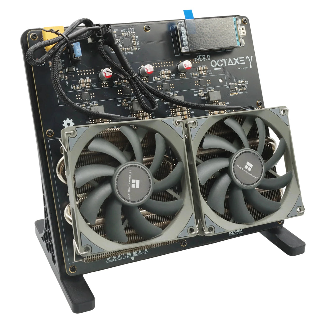 The Newest Bitaxe NerdOCTAxe Dual Fans Air Cooling 9.6Th/s 160W Miner Home Mini Bitcoin BCH Asic Mining Machine with PSU