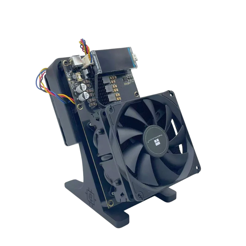 2025 New Bitaxe NerdQaxe++ BTC Solo Miner 4.8T-5TH/S 80W 4XBM1370 ASIC Chip Open Source Bitcoin Crypto Miner Silent Miner