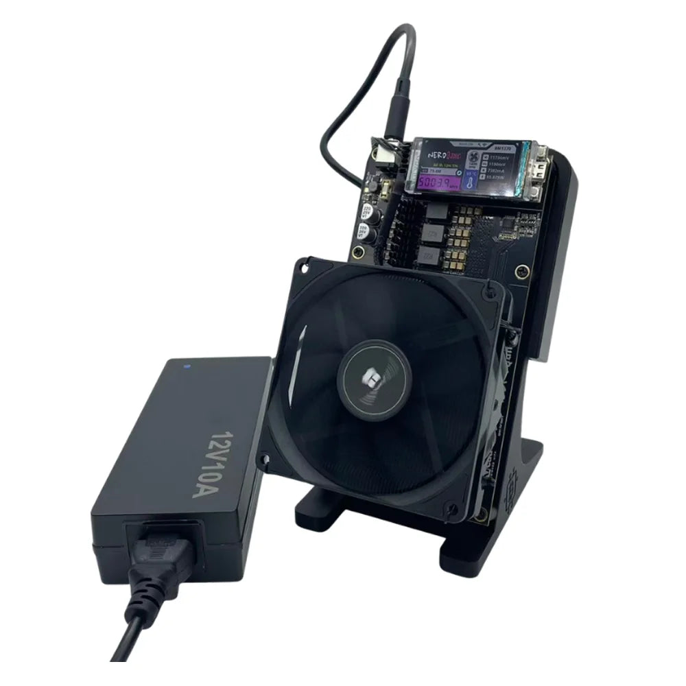 Upgraded Version Bitaxe NerdQaxe++ 4.8TH/s Asic Bitcoins Miner 2Pcs Fans BM1370 Chip Solo BTC Open-Source BTC 80W