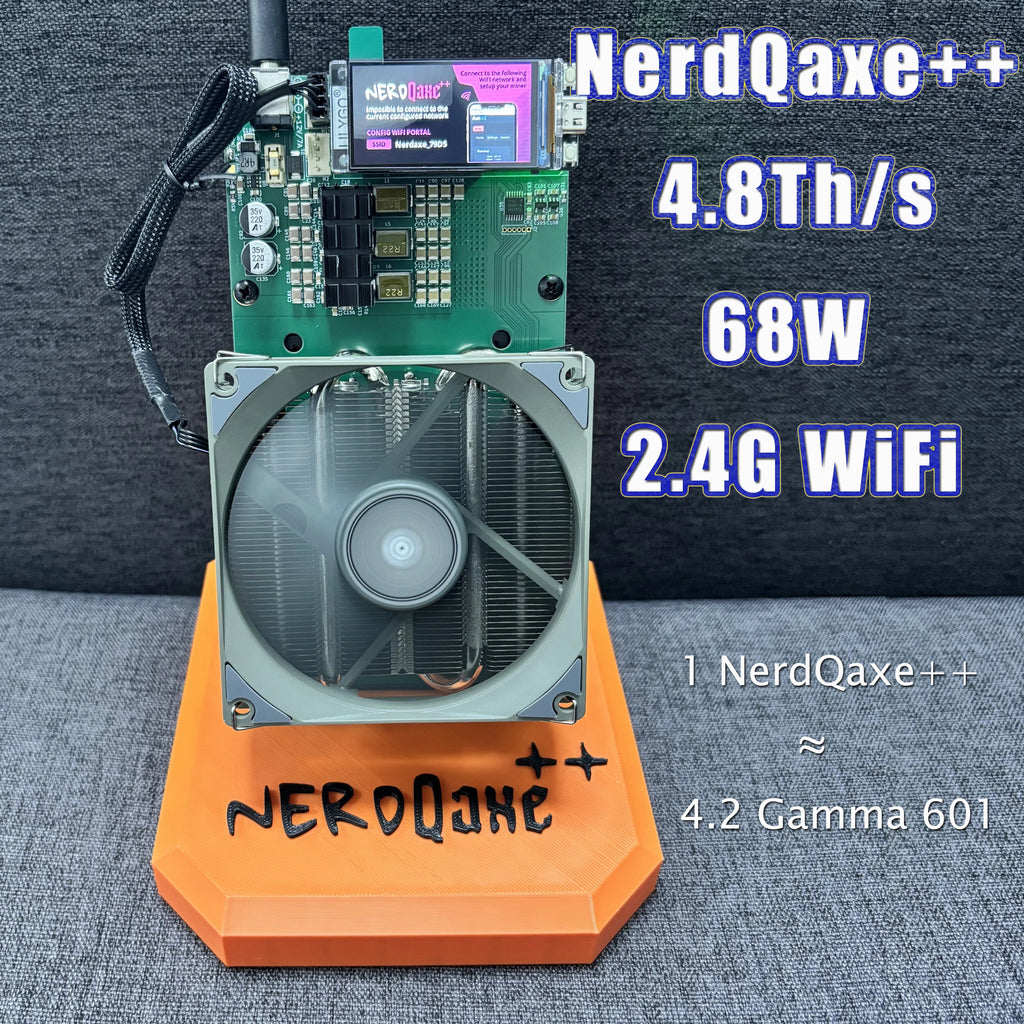 Bitaxe NerdQaxe++ 4.8TH/s 68W Asic Bitcoins Miner 4 Pieces BM1370 Chip Solo BTC 2.4G WiFi Open-Source Mining Machine