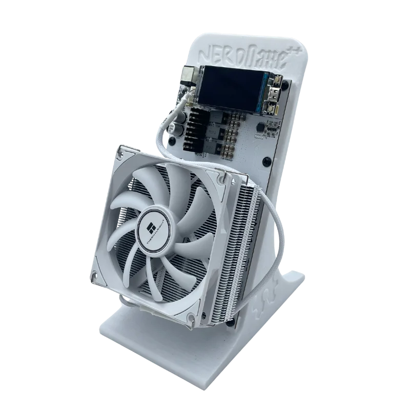 2025 New Bitaxe NerdQaxe++ BTC Solo Miner 4.8T-5TH/S 80W 4XBM1370 ASIC Chip Open Source Bitcoin Crypto Miner Silent Miner