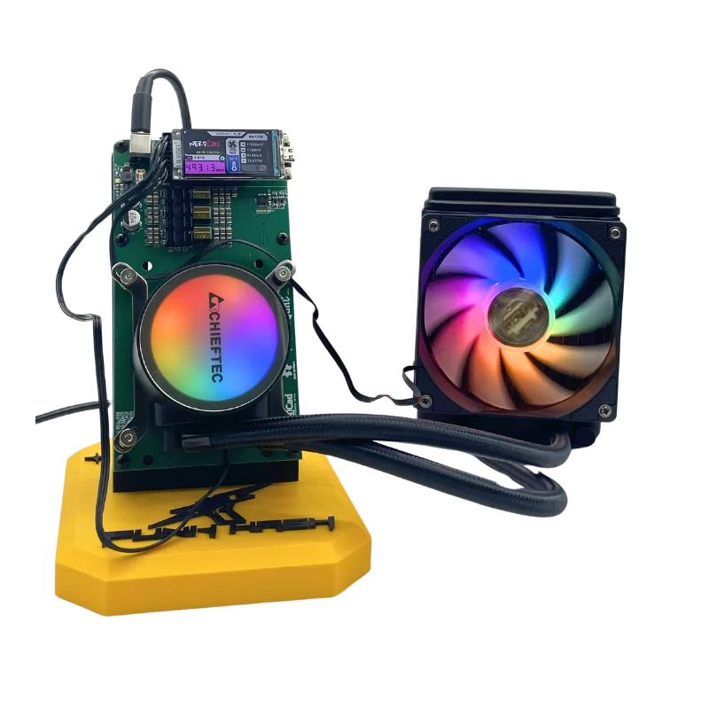 Bitaxe NerdQaxe++ Hydro Cooling ASIC Miner – 4.8TH/s NerdQAxe+ + Water Cooling With All kinds of Plug NerdQAxe