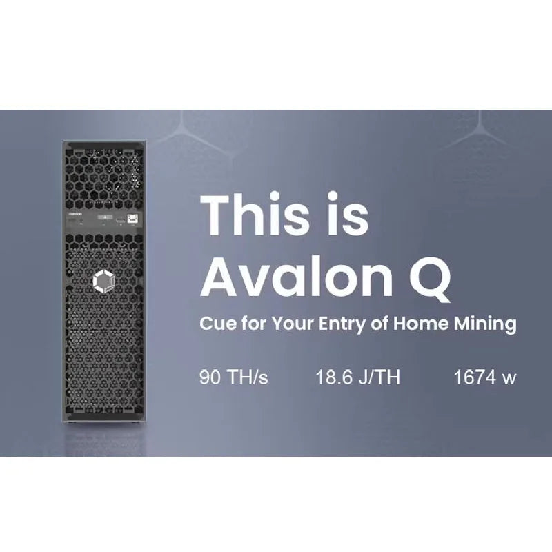 Canaan Avalon Q 90TH/S 1674W Bitcoin 18.6 J/TH Home Quite Miner De Avalon Q Bitcoin Miner Avalon Q Crypto Miner
