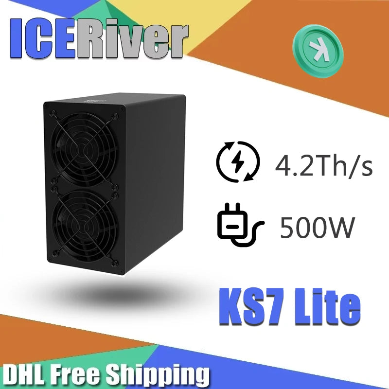 IceRiver KS7 Lite 4.2Th/s 500W Kaspa Miner KAS Coin Mining Kaspa Mining Machine Asic Crypto Miner DHL Fast Shipping