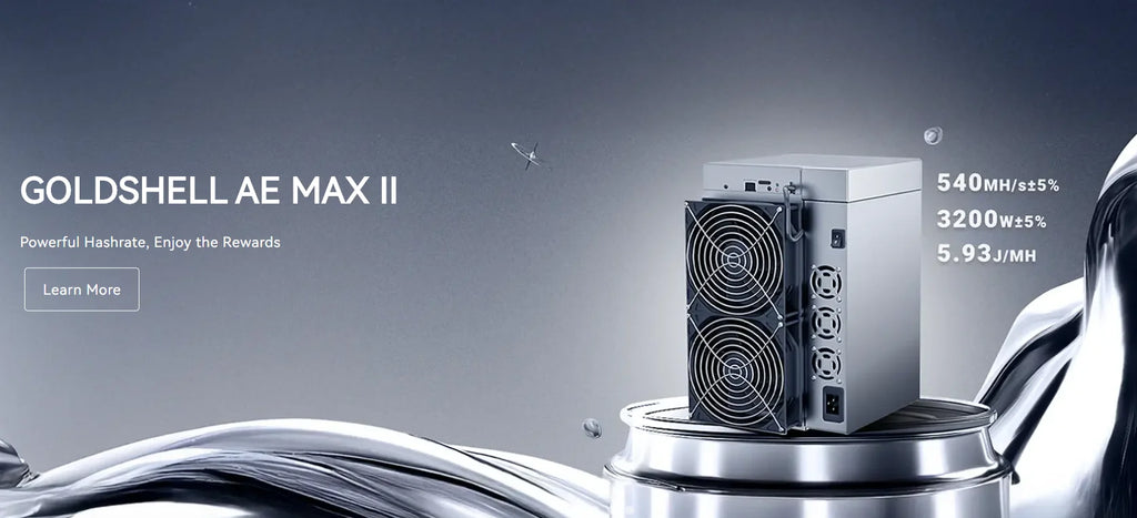 Goldshell AE Max II Miner 540Mh/s 3200W for Aleo zkSNARK Algorithm High Efficiency Crypto Miner Low Power Consumption