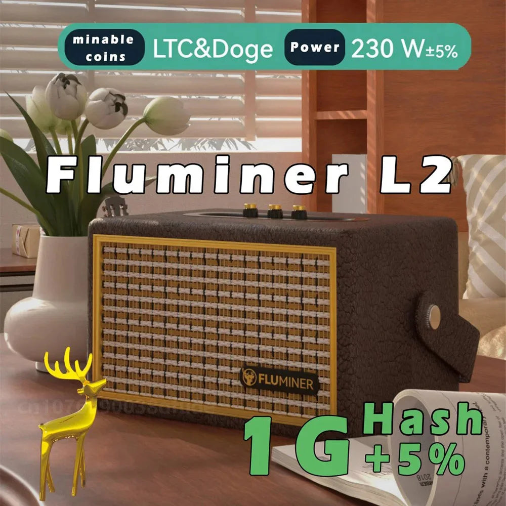 New Fluminer L2 1Gh/s 230W Dogecoin Miner Scrypt algorithm BEL LTC Doge Miner Home Use Doge Mining Low Noise Litecoin Miner