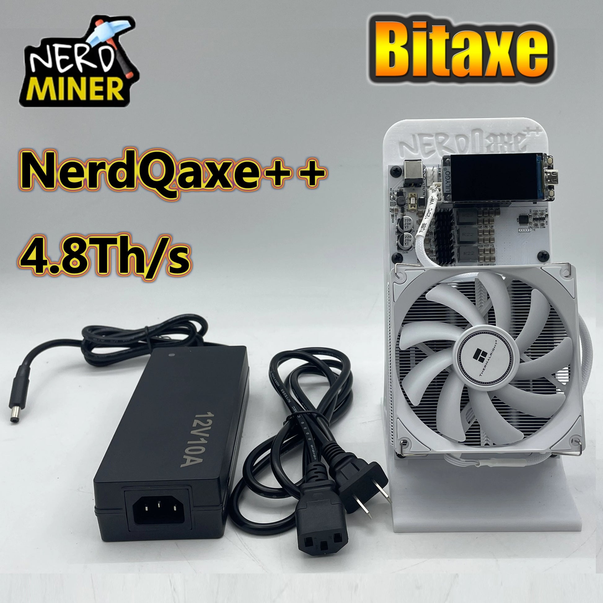 2025 New Bitaxe NerdQaxe++ 4.8Th/s Bitcoin Miner Low power Consumption Silent Home Solo BTC Miner  Solo BTC miner