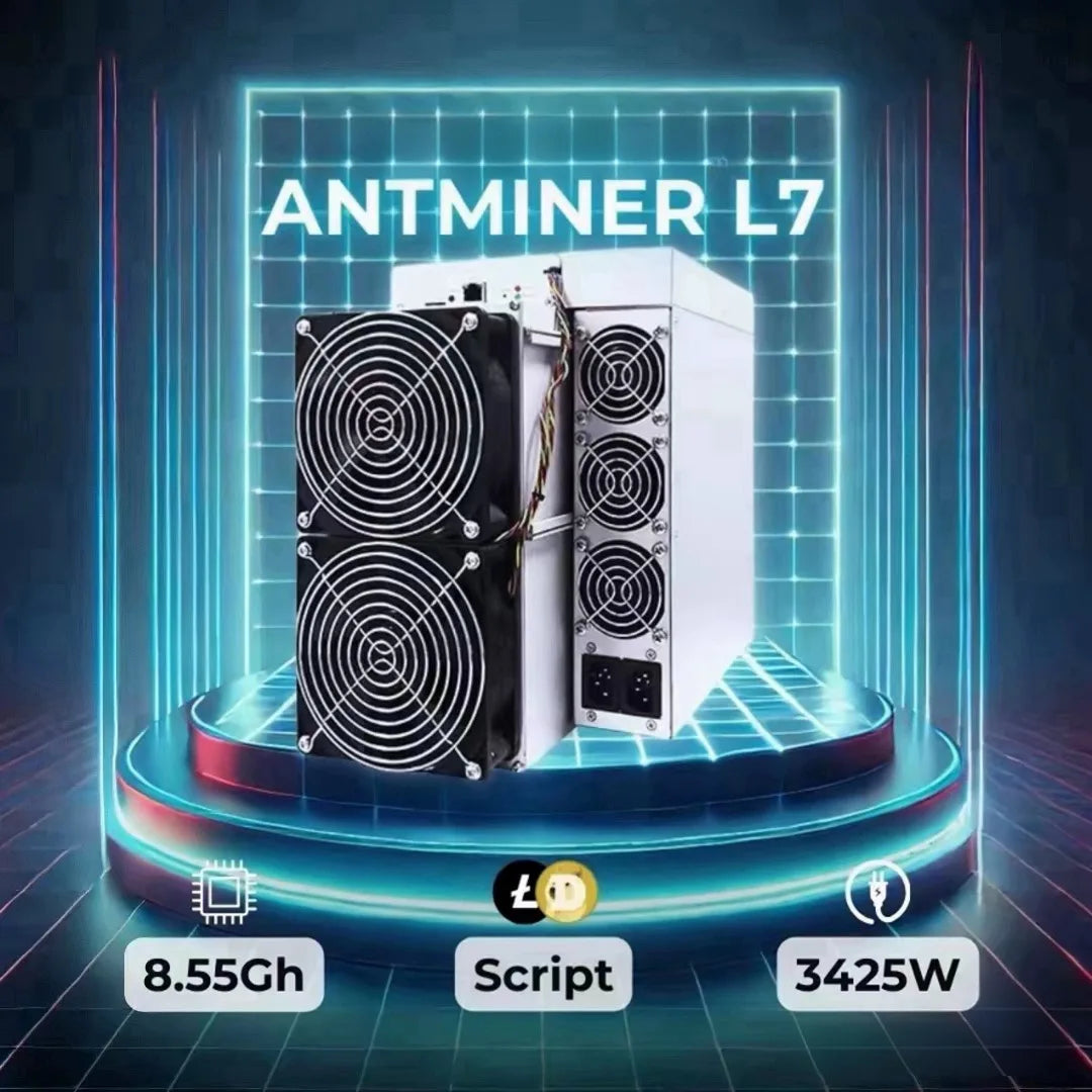 in Stock Antminer L7 Miner, 8550/8800/9050/9300/9500M ASIC Mining Machine, Hong Kong Express Delivery