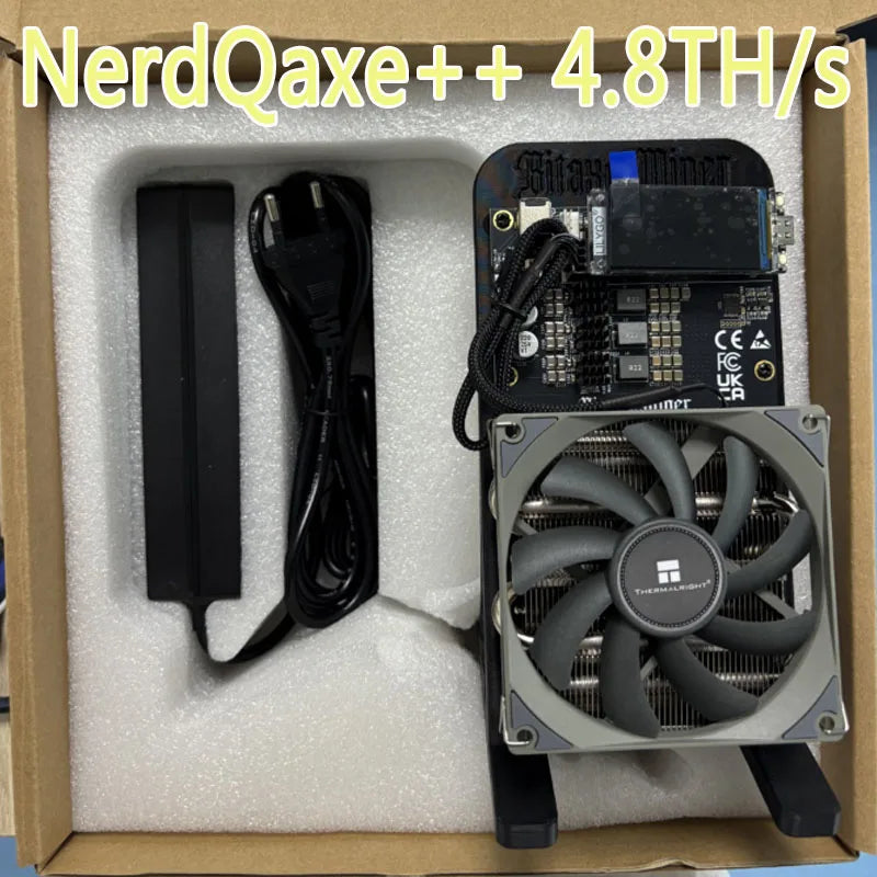 Bitaxe NerdQaxe++ 4.8TH/s Bitcoins Miner 4 Pieces BM1370 Asic Chip Solo BTC 68W 2.4G WiFi Open-Source Mining Machine Home Use