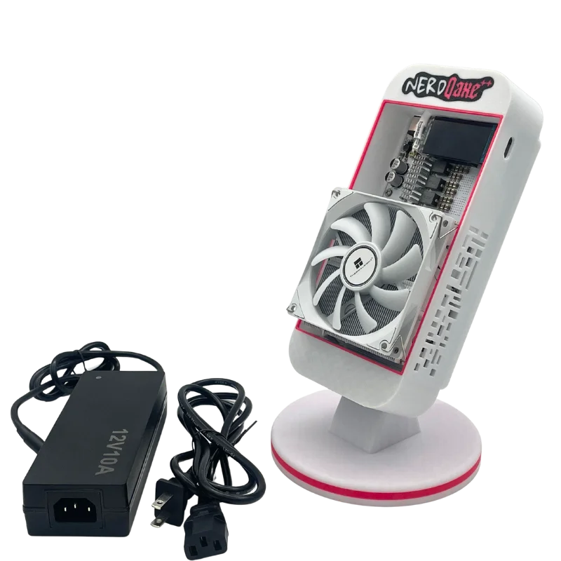 Bitaxe NerdQaxe++ BTC Solo Miner 4.8T-5TH/S 80W 4XBM1370 ASIC Chip Open Source Bitcoin Crypto Miner Silent Miner