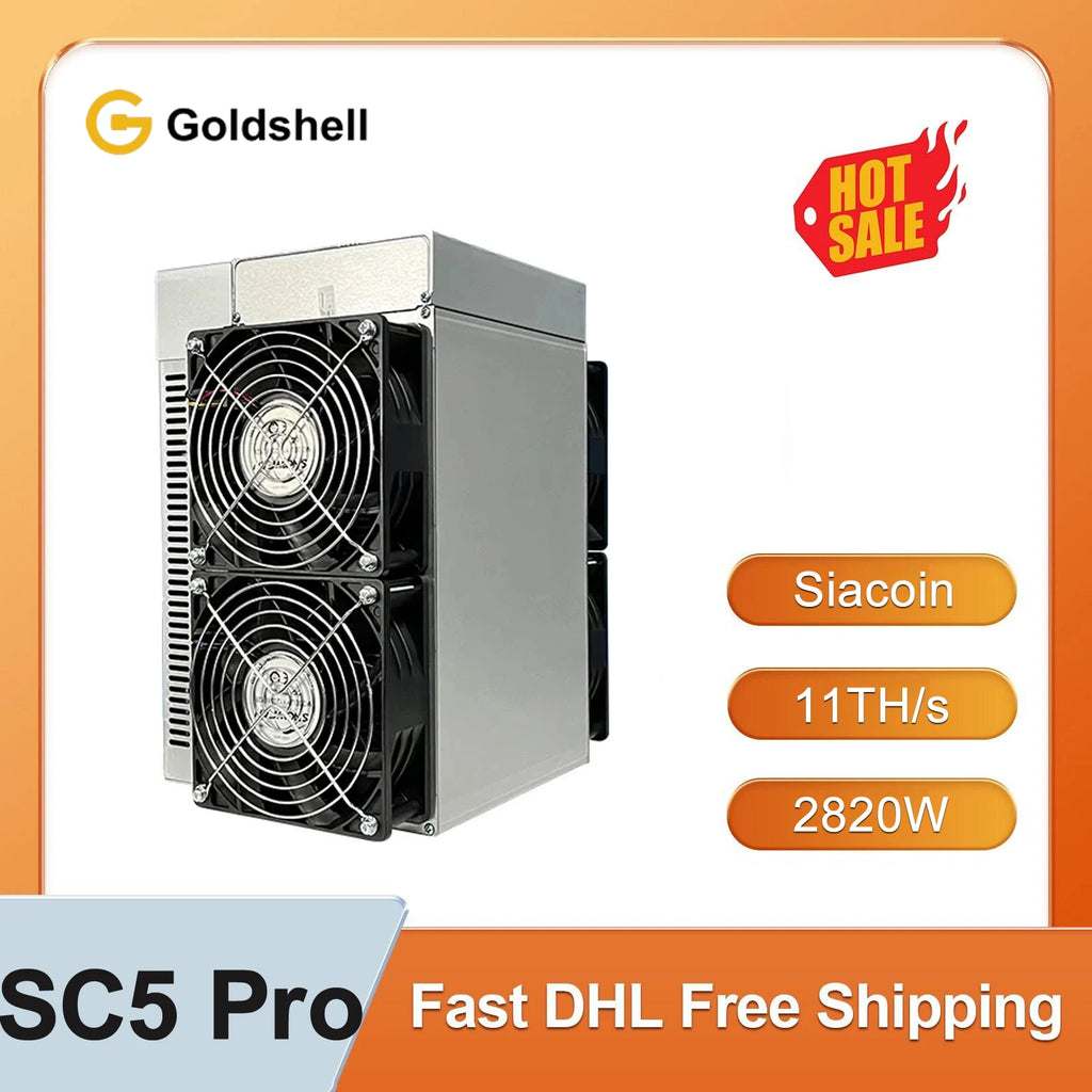 In Stock Cooldragon Goldshell SC5 Pro Siacoin SC Miner 11TH/s 2820W Blake2B-Sia algorithm