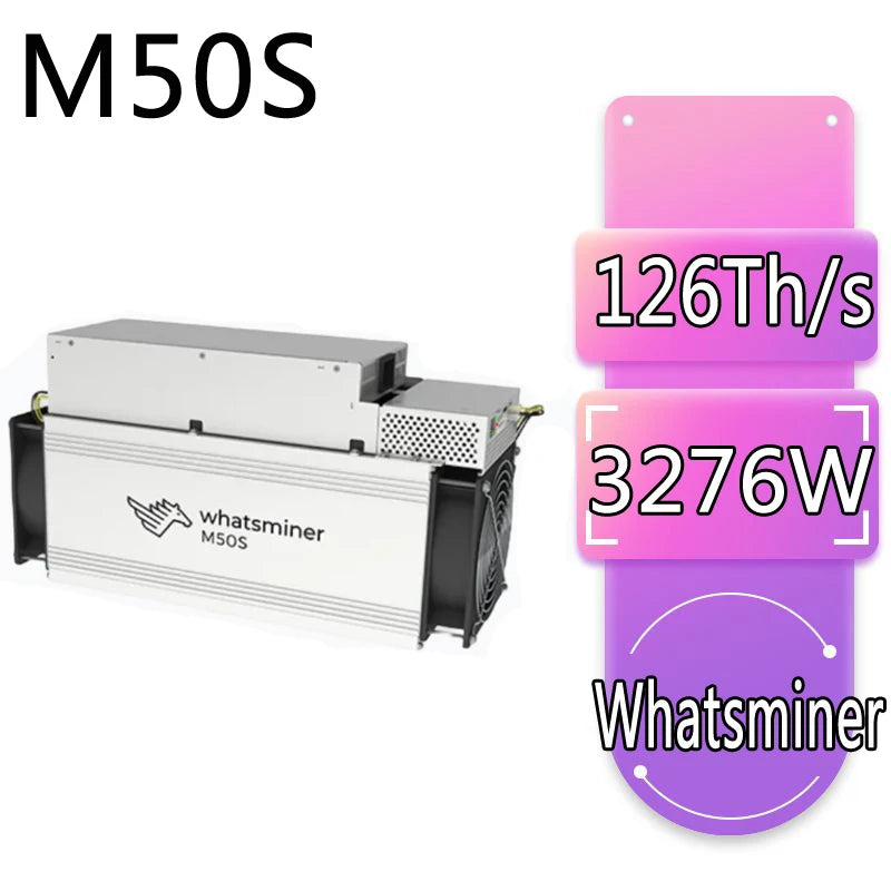 New Whatsminer M50S 126T 128T 130T 120T Bitcoin Miner Whatsminer BTC Miner Crypto Bitcoin Mining MicroBT M50S Than Avalon A1346