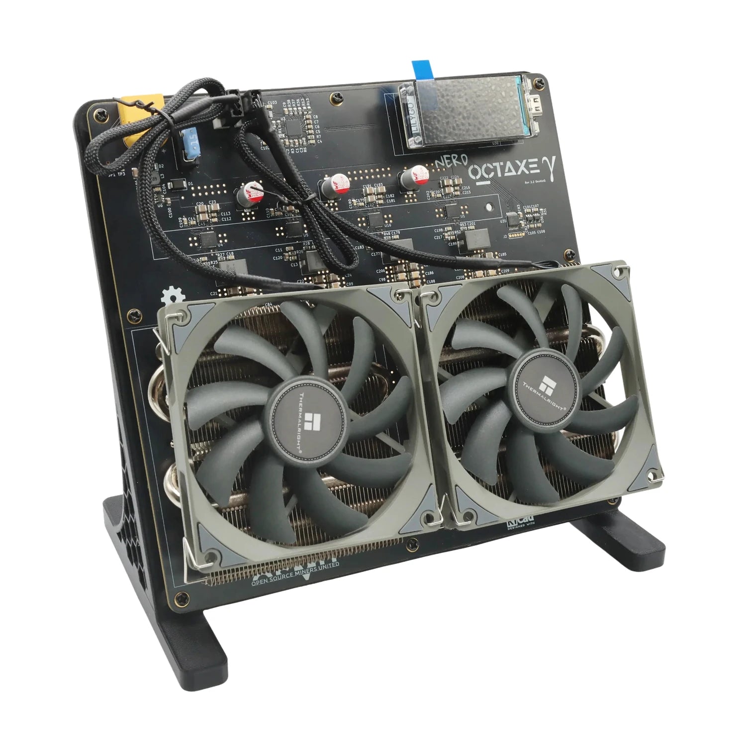 2025 New Bitaxe NerdOCTAxe Air Cooling 9.6Th/s 160W Miner NerdOctaxe Home Mini Bitcoin BCH Dual Fans Mining Machine