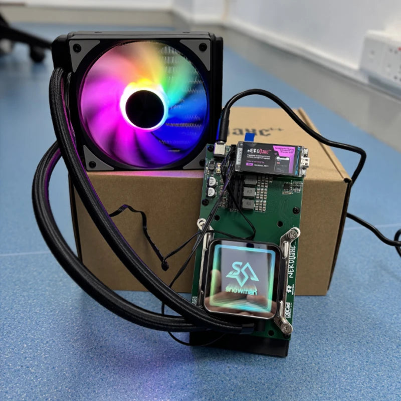 NerdQaxe++ 4.8T ASIC Miner – 4.8TH/s Hashrate, Efficient Cooling, Compact Design Ideal for BTC Solo Mining, Plug-and-Play Ready