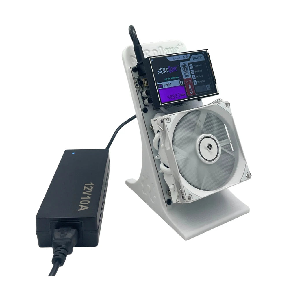 Large - Format display screen Bitaxe NerdQaxe++ 4.8TH/s Bitcoins Miner 4 Pieces BM1370 Asic Chip Solo BTC 68W 2.4G WiFi