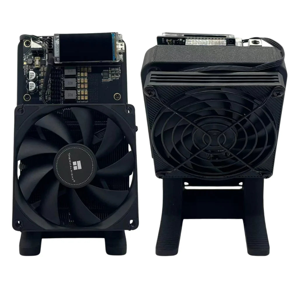 Upgraded Version Bitaxe NerdQaxe++ 4.8TH/s Asic Bitcoins Miner 2Pcs Fans BM1370 Chip Solo BTC Open-Source BTC 80W