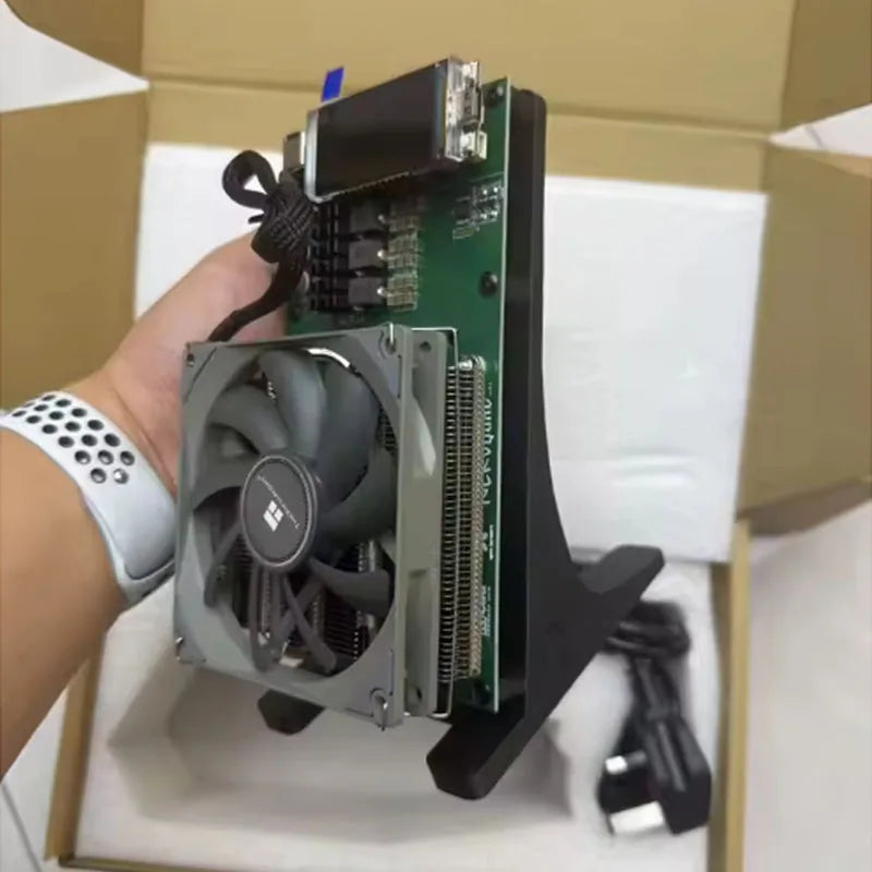 New Arraive NerdQaxe++4.8TH/s Bitcoins Miner 4Pieces BM1370 Asic Chip Solo BTC 80W 2.4G WiFi Open-Source Mining Machine With PSU