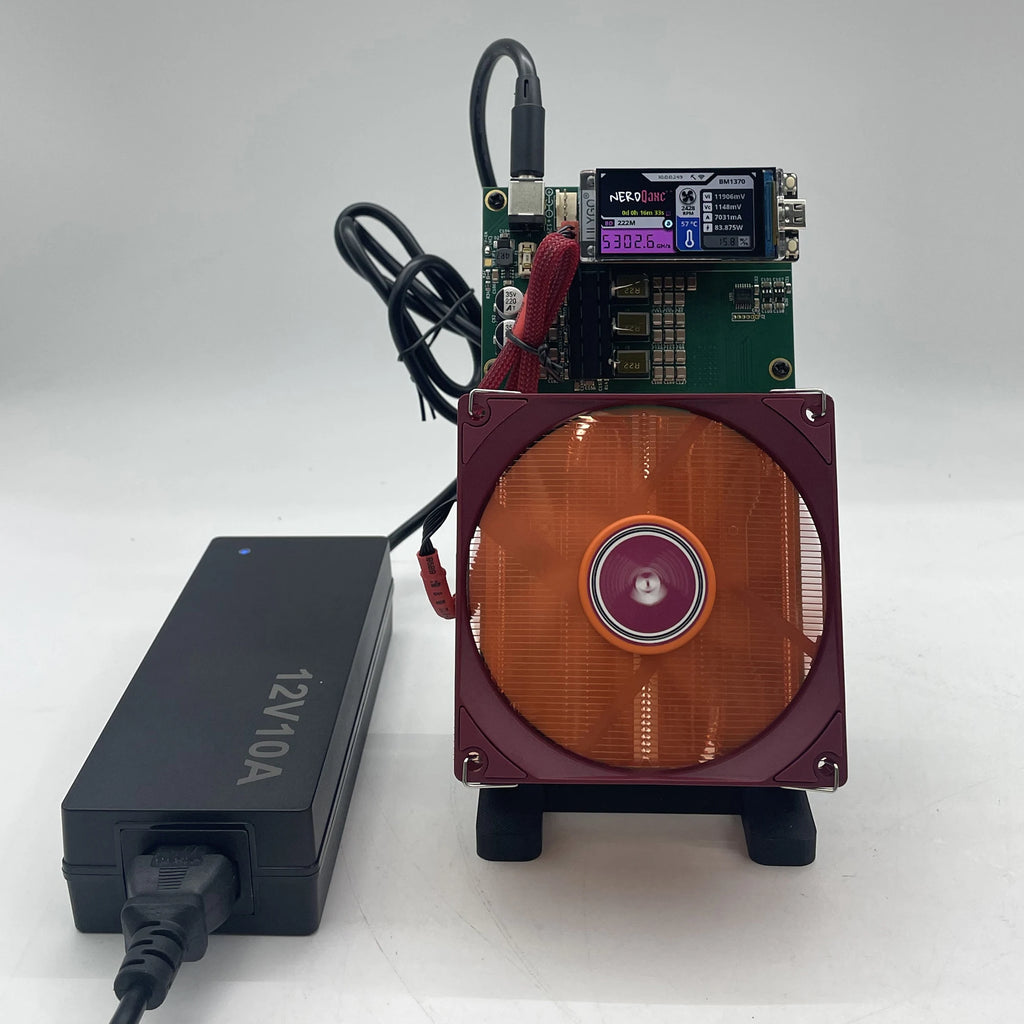 H igh Quality Bitcoin Miner With PSU and Thickened Fan NerdQaxe BTC BCH BSV DGB Solo Miner BTC 4.8Th NerdQaxe++ Bitaxe