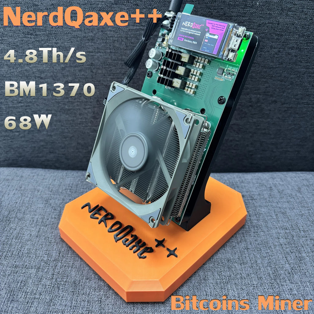 Bitaxe NerdQaxe++ 4.8TH/s Bitcoins Miner 4 Pieces BM1370 Asic Chip Solo BTC 68W 2.4G WiFi Open-Source Mining Machine